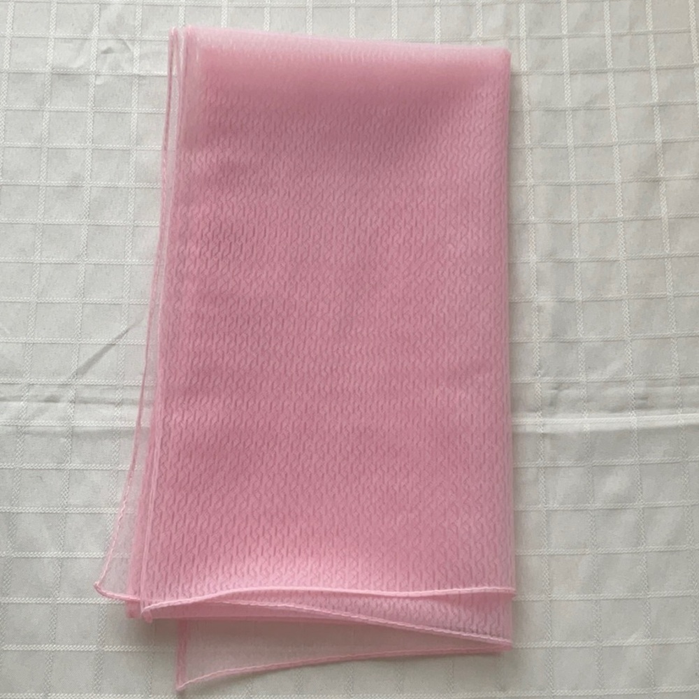 1960s Pink Sheer Scarf